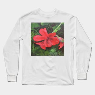 Red Flower Long Sleeve T-Shirt